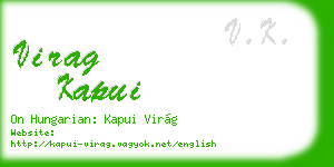 virag kapui business card